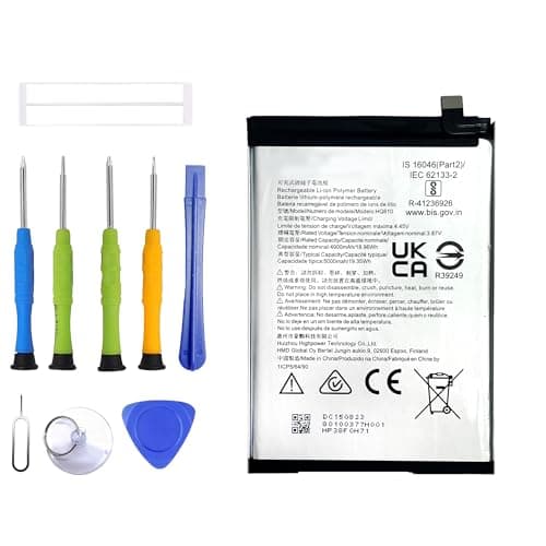 Image of ERYNK HQ610 Replacement Battery Compatible with Nokia G42 5G / G400 5G TA-1581, TA-1448, T A-1476, TA-1530, N1530DL Replacement Battery with Tool Kit