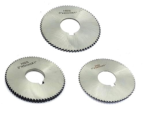 Image of Pack of 3 Pcs Slitting Saw Cutting HSS M2 Blades-Keyway Hole