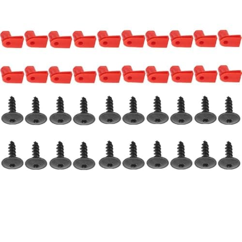 Image of 20 Sets Screw In Clips Fastener Compatible With Vauxhall Bumper & Screws 1404969 24449408