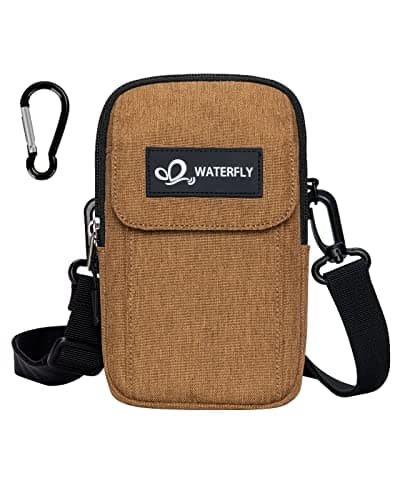 Image of Waterfly Small Shoulder Crossbody Bag: Multifunctional Handbag Mobile Phone Bag Mini Belt Bag Bumbag Fanny Waist Pack EDC Pouch with Adjustable Strap Carabiner for Men Women Ladies