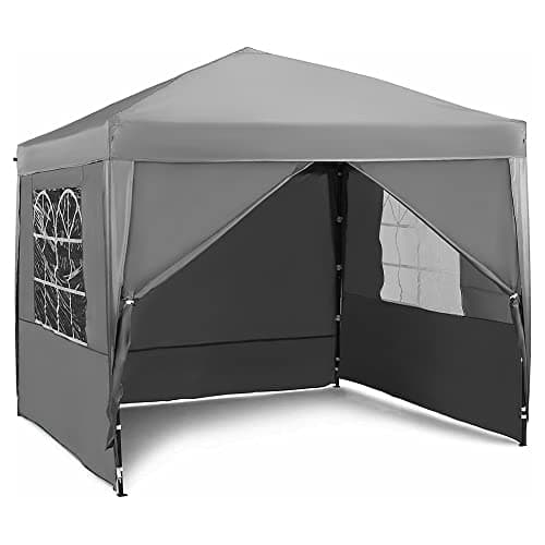 Image of VonHaus Pop Up Gazebo 2.5 x 2.5m – Outdoor Garden Marquee Shelter Canopy with Removable Sides, Storage Bag, Leg Weight Bags, Pegs & Cords – Waterproof, Heavy Duty Steel Frame, Easy No Tool Assembly
