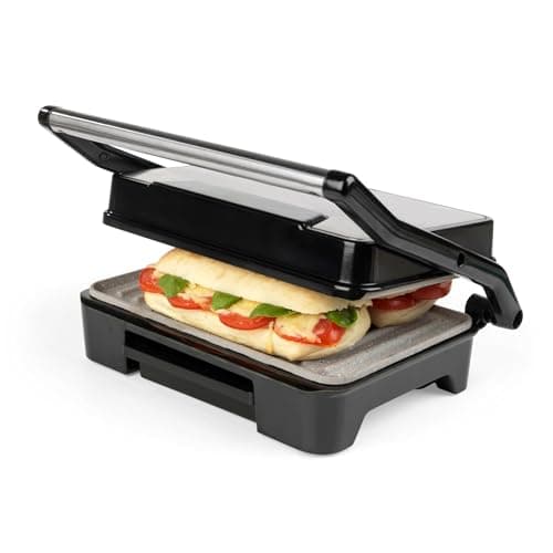 Image of Progress Multi-Purpose Non-Stick Panini Press - Health Grill With Marble Effect Coating, 750W Toastie Maker, No Need for Oil, Drip Tray for Excess Fat, Floating Hinge for Thicker Cuts, Go Healthy