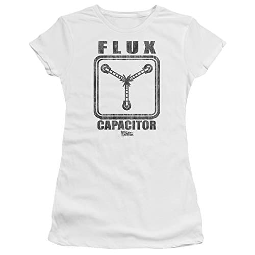 Image of Back to The Future - Juniors Flux Capacitor T-Shirt, Large, White