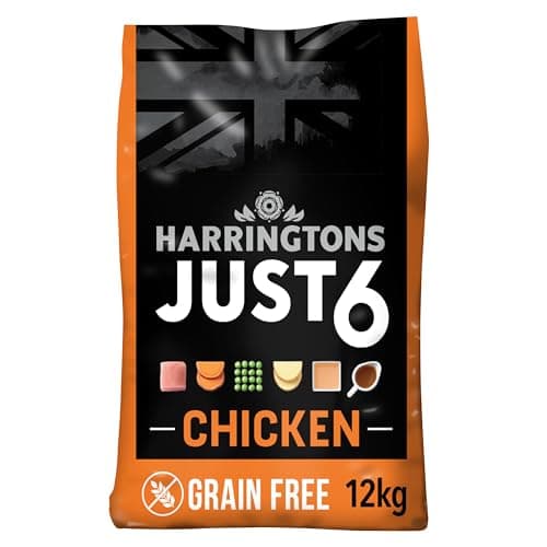Image of Harringtons Just 6 Complete Grain Free Dry Adult Dog Food Chicken 12kg - With Added Fresh Baked Bites