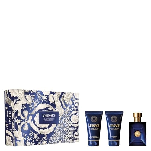 Image of Versace Dylan Blue Eau de Toilette Gift Set 2025-50ml EDT, 50ml Shower Gel and 50ml After Shave Balm