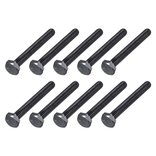 Image of METALLIXITY Hex Head Bolts (1/4-20 x 2") 20Pcs, 304 Stainless Steel 18-8, Fully Threaded, External Hex Drive, Hex Head Screw Bolt, Black Oxide