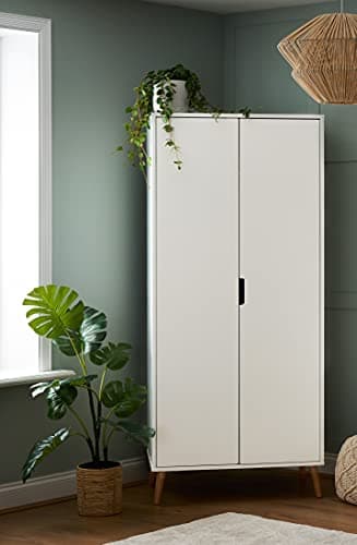 Image of Obaby Maya Double Wardrobe - White with Natural