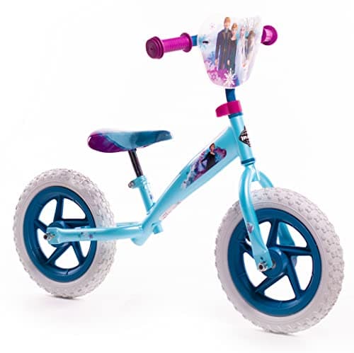 Image of Huffy Disney Frozen 2 Kids Balance Bike 12 inch ft Anna Elsa Olaf For 3 to 5 Year Old Kids,Blue, White