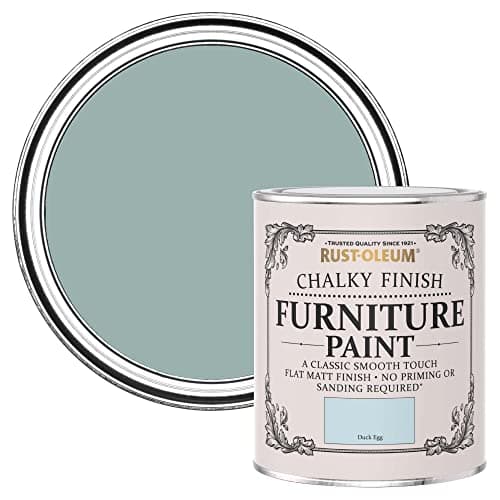 Image of Rust-Oleum Blue Upcycled Furniture Paint in Chalky Finish - Duck Egg 750ml