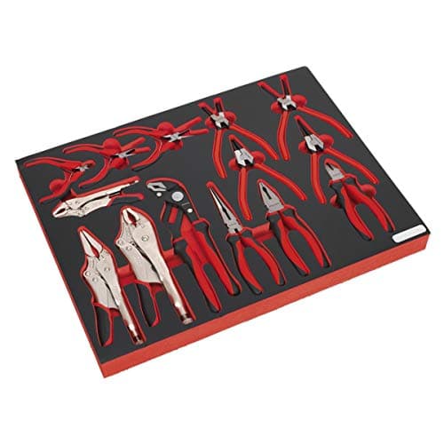 Image of Sealey Tbtp05 Tool Tray with Pliers Set 14Pc
