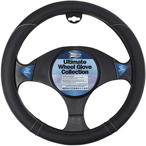 Image of Streetwize - Black Ultimate Steering Wheel Glove, Steering Wheel Cover - Extra Added Grip, Vehicle Protection, Universal Fit
