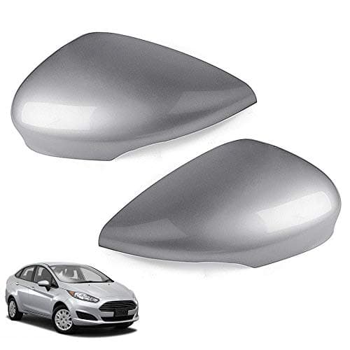 Image of Wing Mirror Cover Cap Replacement for Ford Fiesta MK7 2009-2018, Door Wing Mirror Covers Car Rearview Mirror Cap 1 Pair (Sliver)