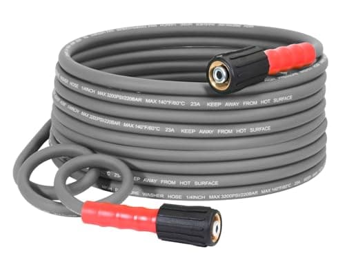 Image of YAMATIC Super Flexible Pressure Washer Hose 7.6M/25FT x 1/4", M22 Kink Resistant Power Washer Hose Replacement for Flexzilla Uberflex Ryobi Troy Bilt Honda,Leak-Free M22 Fittings(3200 PSI/220 Bar)