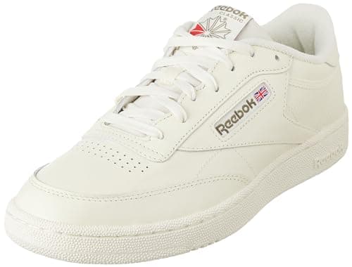 Image of Reebok Men Club C 85 Sneaker, Chalk/Chalk/Hunter Green, 6.5