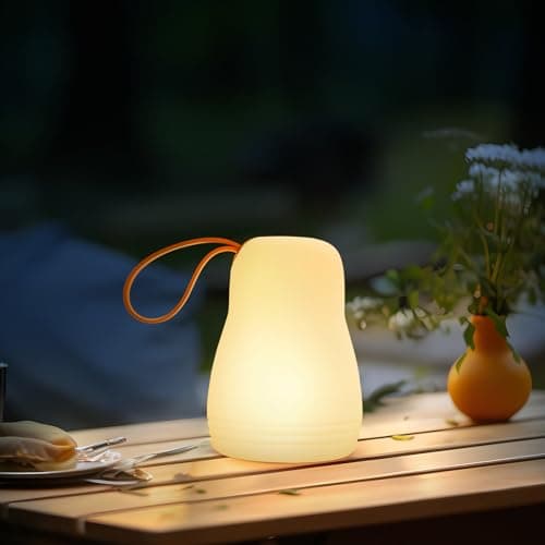 Image of Gewiny Portable Outdoor Table Lamp LED Camping Lantern Light Rechargeable 3000k Dimmable Cordless Lamp for Tables,Waterproof Hanging Lamp Indoor/Outdoor Lamps for Bedroom、Garden、Dining Table、Camping.