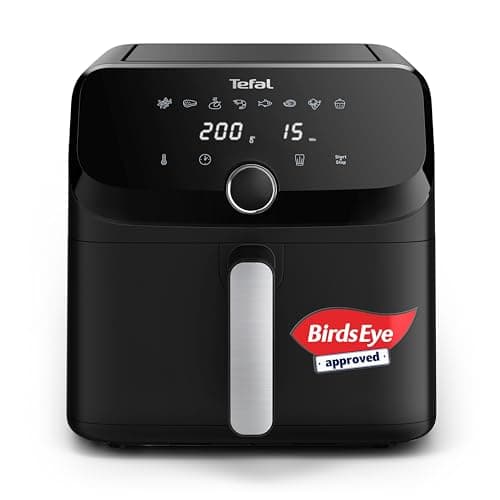 Image of Tefal Easy Fry Mega Air Fryer, 7.5L Capacity (Serves Up to 8), 8 Preset Cooking Programs, Compact Design, Energy-Efficient, Dishwasher-Safe Basket, Black - EY8558G0