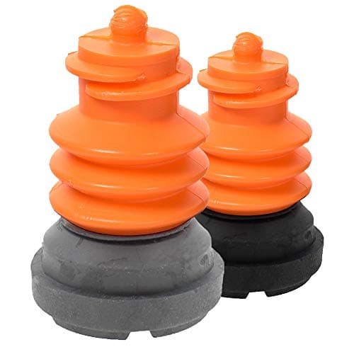 Image of Flexyfoot Shock Absorbing Walking Stick Ferrule Replacement Foot – Improves Grip, Improves Safety, Reduces Slips, Reduces Shock from Impacts and Jarring – Grey – Pack of 1