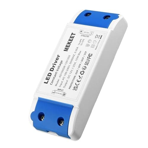 Image of LED Power Supply 12V 15W Adapter,Constant Low Voltage DC 1.25A - Suits LED Strip Lights, G4/MR11/MR16 Bulbs & Ring Doorbell