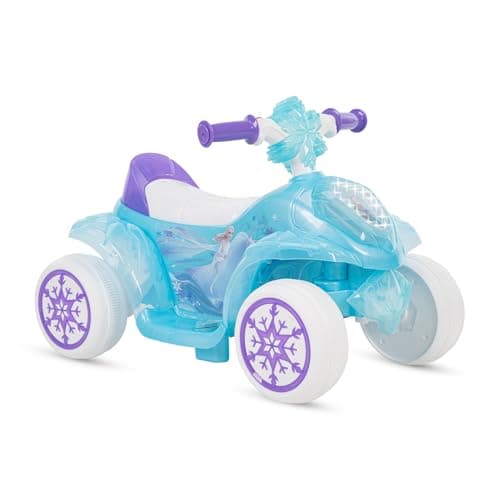 Image of Disney Frozen 6V Battery-Powered Ride-On Bubble Quad by Huffy, aged 1.5-3 years, Blue