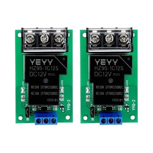 Image of 2Pcs 30A 12VDC High Power One Way Relay, YYG-2 Optocoupler Isolation Trigger Relay Module, for Automation Equipment, Stable Performance, Industrial Control (1-Channel)