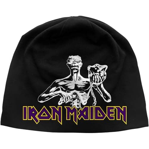Image of Iron Maiden Unisex Adult Seventh Son Beanie (One Size) (Black/White)