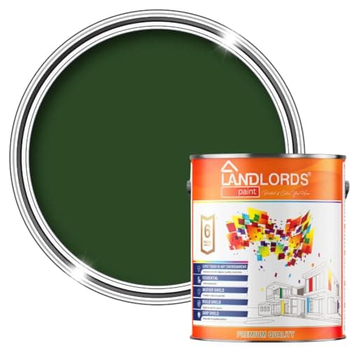 Image of Landlords Barn Paint 5L | Winter Green Outdoor Wood Paint for Furniture & Garden Fence | Quick-Drying Garden Paints with Protection