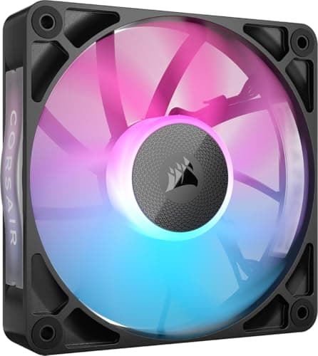 Image of Corsair iCUE LINK RX120 RGB 120mm PWM Fan - Magnetic Dome Bearing - Single Fan - Black