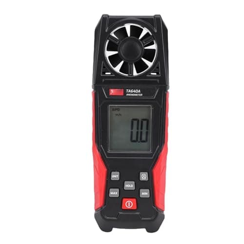 Image of SEAFRONT Handheld Digital Anemometer with 8 Vanes Portable Wind Speed Meter and Temperature for Outdoor HVAC Weather Monitoring