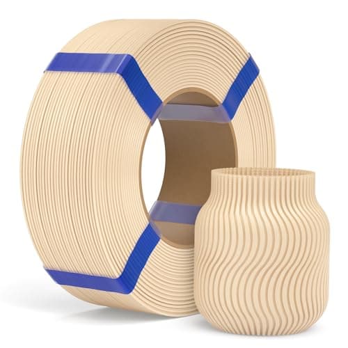 Image of ELEGOO PLA Basic Refill Filament 1.75mm Beige 1KG, 3D Printer Filament No Spool Dimensional Accuracy +/- 0.02mm, 3D Printing PLA for Reusable Spool Refilling