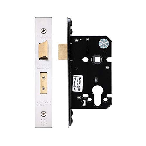 Image of 64mm Satin Stainless Steel UK Euro Sashlock | ZUKS64EPSS