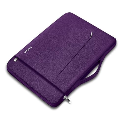 Image of Ferkurn Laptop Case Sleeve Cover Chromebook Case Compatible with Macbook Air/Pro, iPad, Surface Pro, Acer Spin, HP, XPS, ASUS Vivobook, Samsung, Waterproof Laptop Bag, Purple, 15 15.6 16 inch