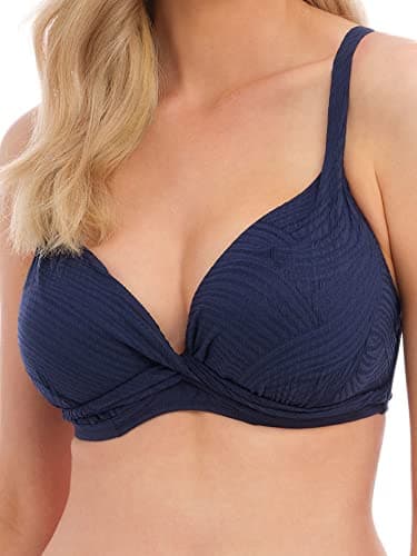 Image of Fantasie Ottawa Plunge Bikini Top Ink Blue 36F