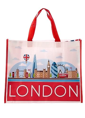 Image of London Icons Design Reusable Shopper Tote Bag