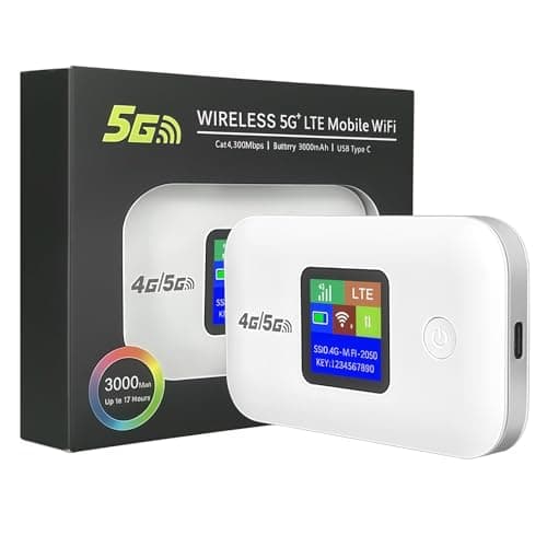 Image of 4G/5G LTE WiFi Router, Portable Wifi Travel Router with SIM Card Slot, Mobile WiFi 150Mbps Speed UsersMobile WiFi Router Dongle Connects Up to 10 Devices, High Compatibility