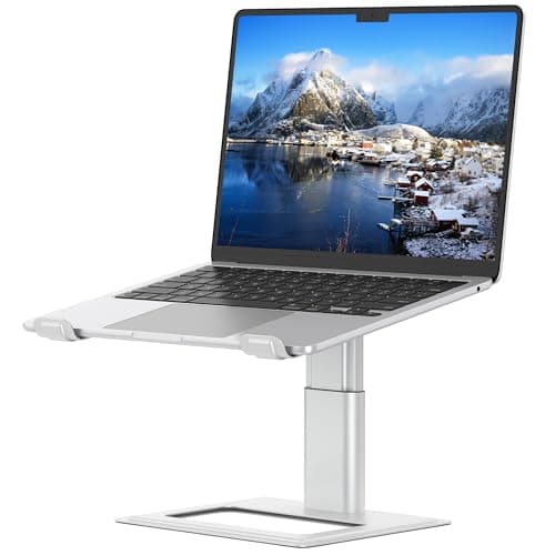 Image of SOUNDANCE Adjustable Laptop Stand for Desk, Computer Stand, Ergonomic Laptop Riser Holder Compatible with 10 to 17.3 Inches Notebook PC Computer (Silver)