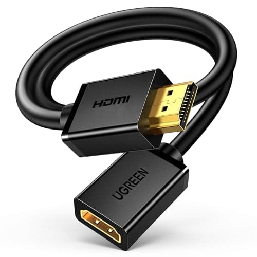 Image of UGREEN HDMI Extension Cable 4K HDMI 2.0 Extender Male to Female Lead 1440P 1080P @144Hz 18Gbps High Speed UHD HDR ARC HDCP 2.2 Compatible with TV Stick Roku Blu-Ray Xbox PS5 PS4 Switch Laptop PC(2M)