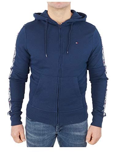 Image of Tommy Hilfiger Men's Hoody Ls Hwk Um0um00708 Sweatshirt, Blue (Navy Blazer), S