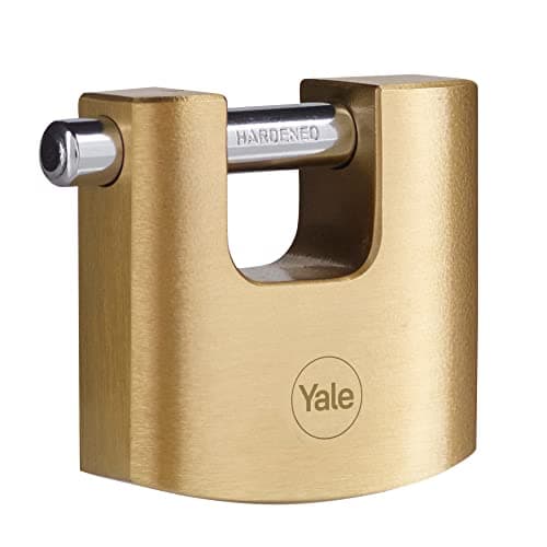 Image of Yale - Y114B/60/114/1 High Security 60mm Brass Shutter Padlock - Shutter Hardened Steel Shackle - 3 Keys