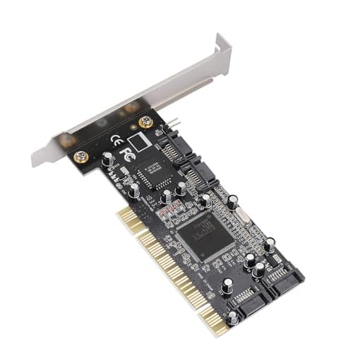Image of PCI to SATA Converter Card, 4 Port SATA Expansion Cards, 1.5Gb/s Transmission Rate, Supports PCI 32-bit Bus, Support for RAID 0, RAID 1, RAID 5, RAID 0 + 1 Mode, for 98SE / Me / 2000 / XP