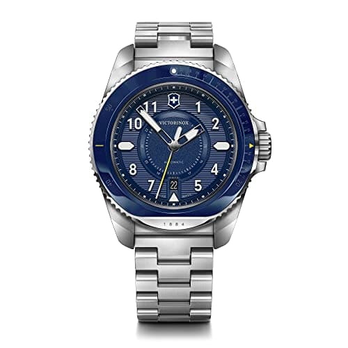 Image of Victorinox Men’s Watch Journey 1884, Ø 43 mm, Swiss Made, Automatic, Water-Resistant up to 200 m, Sapphire Glass, Stainless Steel Strap, Blue/Silver