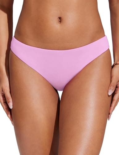 Image of CRZ YOGA Women's Bikini Bottoms Low Waisted Swim Briefs Swimsuits Swimming Sports Bathing Suits Swimwear Sexy Beachwear Vita Pink 10
