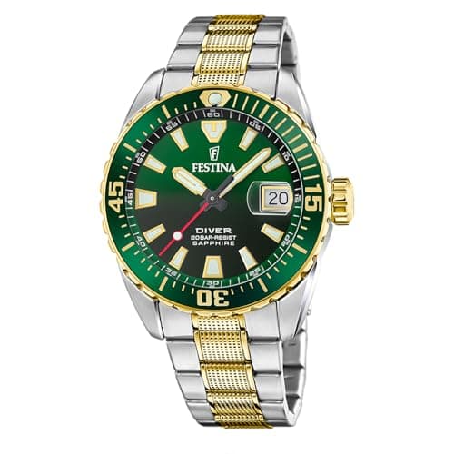 Image of Festina Mens Divers Watch - WR 200M - with Steel Bracelet F20706/2