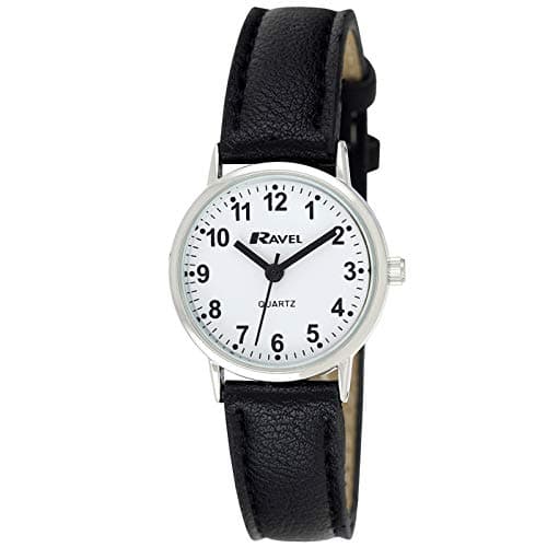 Image of Ravel - Women's Classic Everyday Watch - Black/Silver Tone/Number Dial