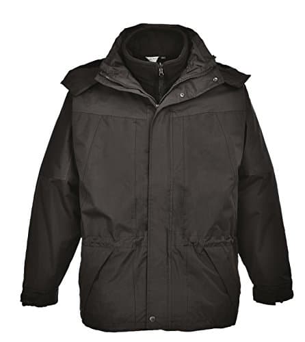 Image of Portwest Aviemore 3-in-1 Men's Jacket, Size: S, Colour: Black, S570BKRS