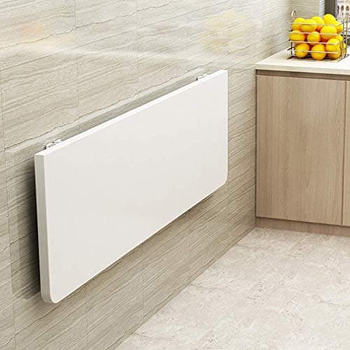 Image of Heavy Duty Wall Mounted Folding Workbench with Drop Leaf Tabletop, Space-Saving Design for Small Workspaces, Easy to Install, Sturdy and Versatile Folding Table.
