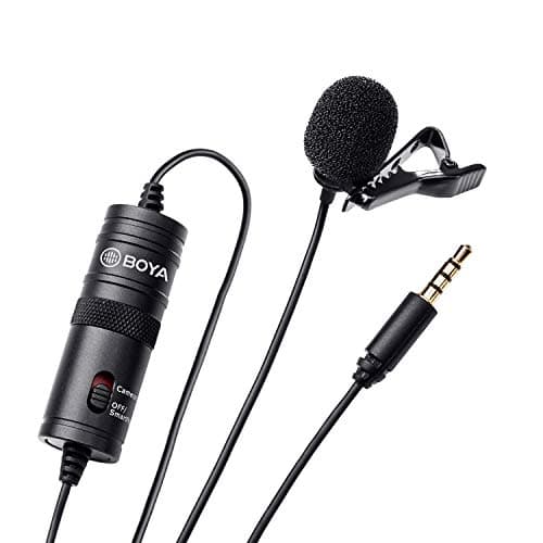 Image of BOYA BY-M1 Clip-On Microphone for DSLR Camera/Smartphone/Camcorder/Audio Recorders - Black