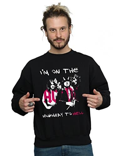 Image of AC/DC Men's I'm On The Highway to Hell Sweatshirt Small Black