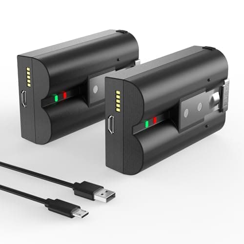 Image of Pack of 2 V4 Battery for Video Ring, 7200 mAh Super High Capacity Li-ion Replacement Battery Compatible with Video Doorbell 2/3/3 Plus/4, Doorbell 3 Plus, Stick Up Cam (2nd & 3rd Gen) and Spotlight