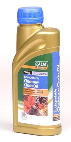 Image of ALM Biodegradable Chainsaw Chain Oil 500ml OL310, Reduces chain and bar wear and tear. It works by reducing friction and heat