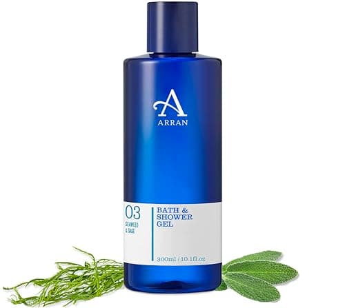 Image of Arran Sense of Scotland Apothecary Seaweed & Sage Bath & Shower Gel (300ml) with Seaweed Extract, Sage Oil & Pro-Vitamin B5